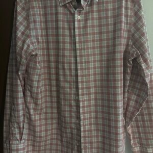 Banana Republic Maroon Plaid Button Down